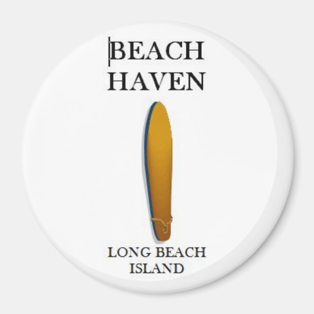 Beach Haven, Long Beach Island Custom Car Magnet 1 (Vorne)