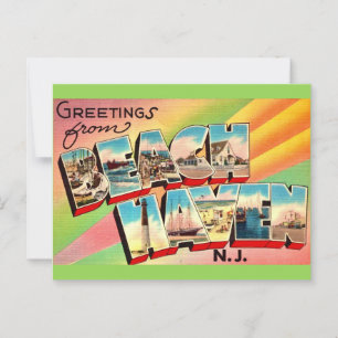 Beach Haven NJ Greetings Postcard Postkarte