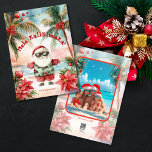 Beach Hawaii Mele Kalikimaka Weihnachtsgebäck Foto Feiertagskarte<br><div class="desc">Fun Hawaii Beach Weihnachtskarte mit "Mele Kalikimaka" Foto</div>