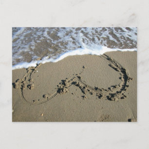 Beach Heart Postkarte
