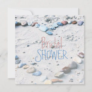 Beach Heart Wedding Brautparty Einladung