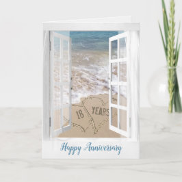 Beach Hearts zum 18. Jubiläum Karte