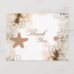 Beach Hochzeit Thema ~ Danke Postkarte