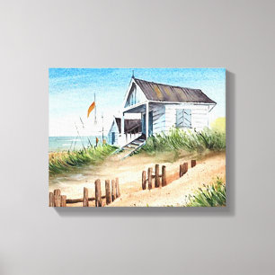 Beach House 14 Zoll x 11 Zoll Leinwanddruck
