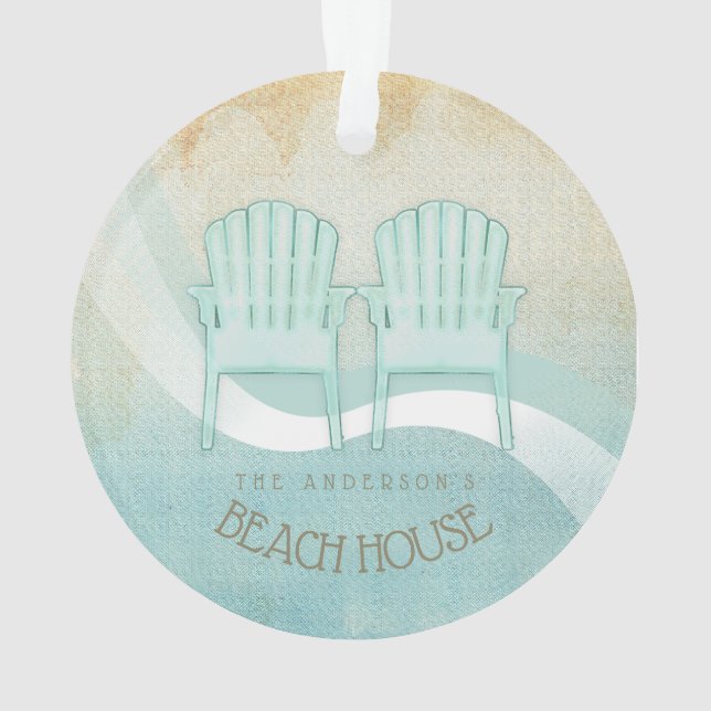 Beach House Adirondack Chaises Aqua Blue ID623 (dos)