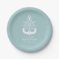 Beach House Aquamarin Familienname Anchor
