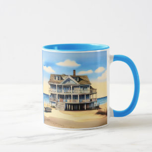 Beach House auf dem Sand Tasse