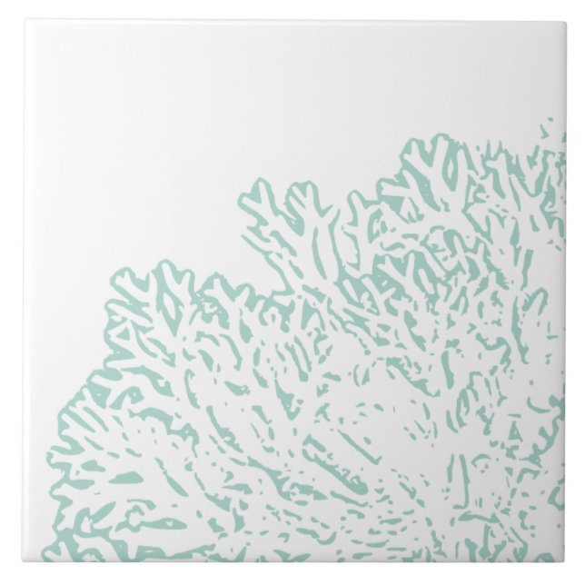Beach House Blue Coral Fliese (Vorderseite)