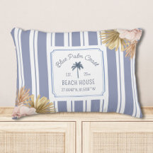 Beach House Blue Stripes Coastal Boho Bauernhof