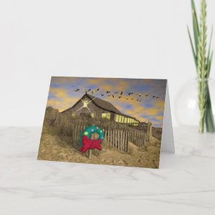 Beach House Christmas Card-H Feiertagskarte