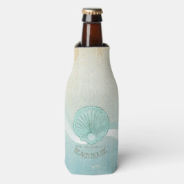 Beach House Clam Muschel Aqua Blue ID623 Flaschenkühler