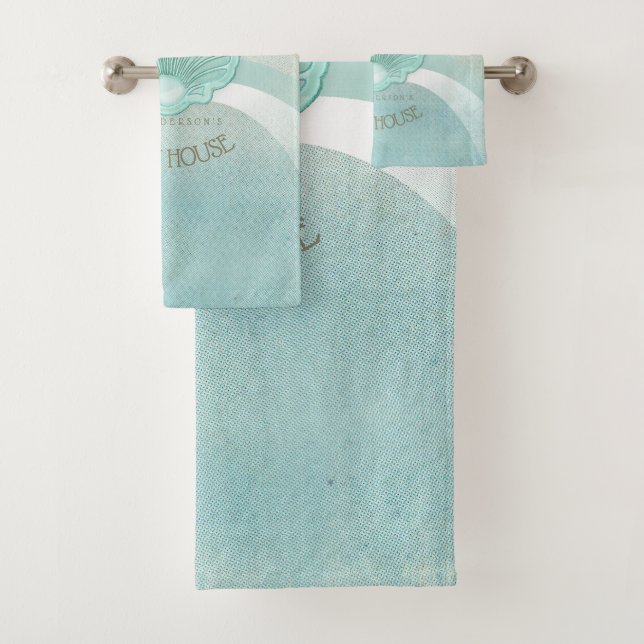 Beach House Clam Shell Aqua Blue ID623 (En situation)