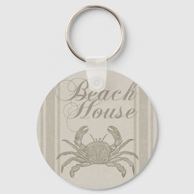 Beach House Crab Seashore Schlüsselanhänger (Vorderseite)