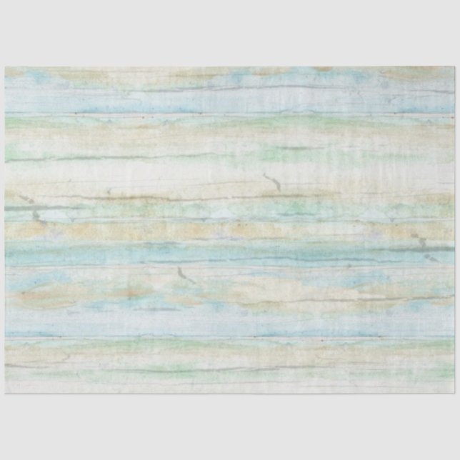 Beach House Driftwood Ocean Coastal Wood Decoupage Seidenpapier (Vorderseite)