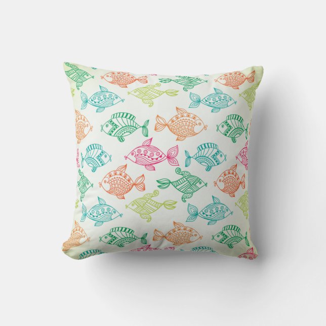 Beach House Fish dekorative Throw Kissen (Vorderseite)