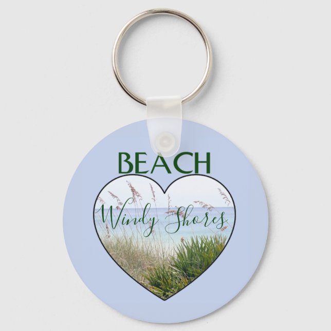 Beach House Heart Destin Florida Schlüsselanhänger (Vorderseite)