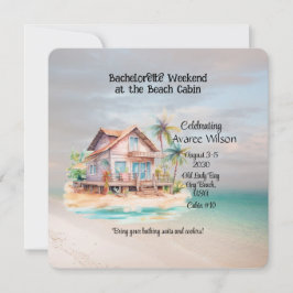 Beach House Junggeselinnen-Abschied Einladung