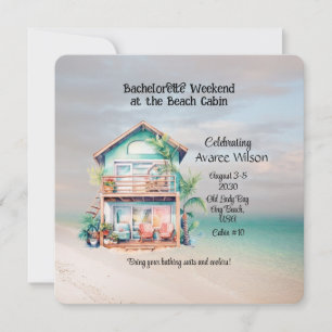 Beach House Junggeselinnen-Abschied Einladung