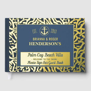 Beach House Nautical Coral Vacation Rental Gold Gästebuch