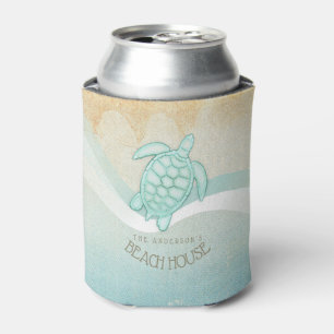 Beach House Nautical Turtle Aqua Blue ID623 Dosenkühler