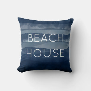 Beach House Navy Kissen