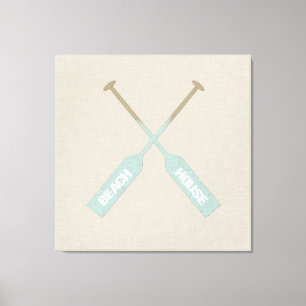 Beach House Oars Leinwanddruck