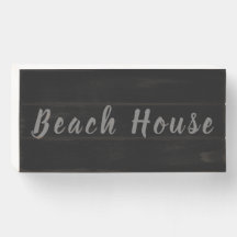Beach House Rustic Dunkelgrau Schwarz Trendy Cool