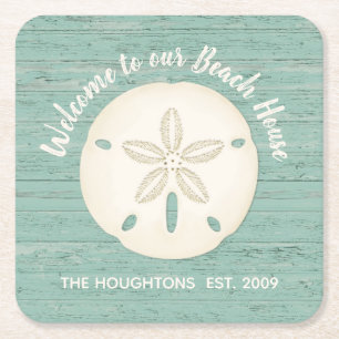 Beach House Sand Dollar Paper Untersetzer