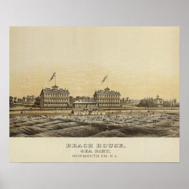 Beach House, Sea Girt, Monmouth Co, NJ Poster (Vorne)