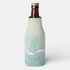 Beach House Seepferd Aqua Blue ID623 Flaschenkühler