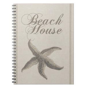 Beach House Starfish Seashore Notizblock