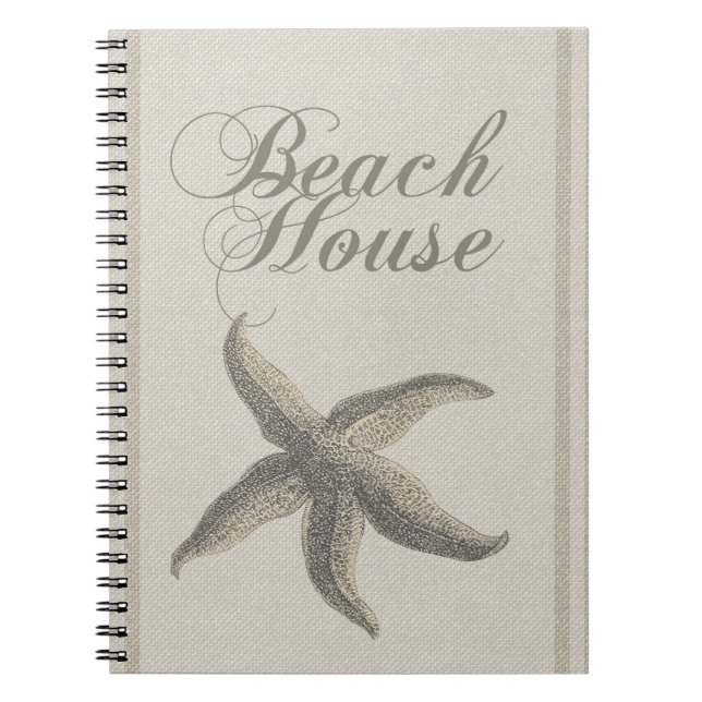 Beach House Starfish Seashore Notizblock (Vorderseite)
