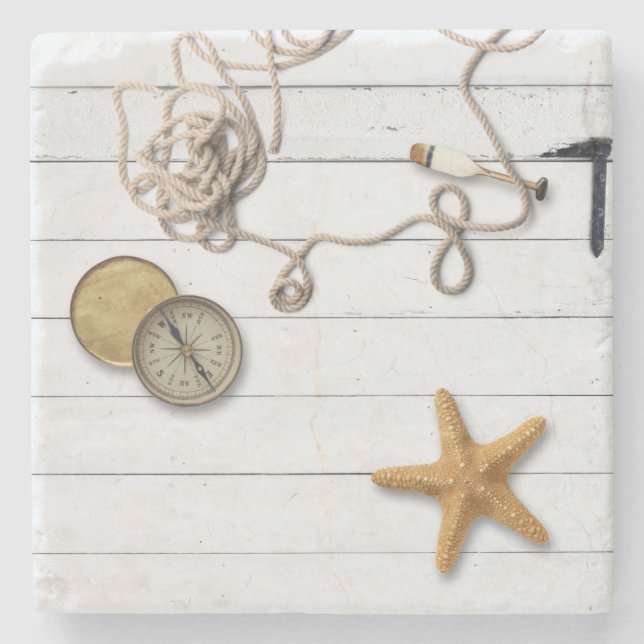 Beach House Stone Untersetzer (Vorderseite)