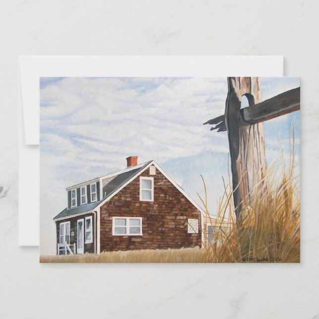 Beach House Sunrise Einladung (Vorderseite)