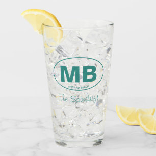 Beach House Two Letter Oval Hütte Script Glas