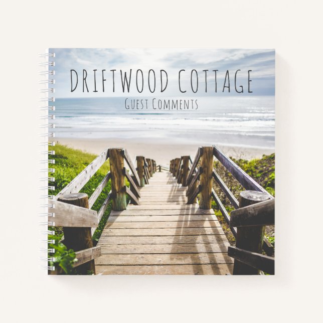 Beach House Vacation Rental Gästebommentare Notizbuch (Vorderseite)