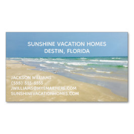 Beach House Vacation Rental Real Anwesen Company Magnetische Visitenkarte