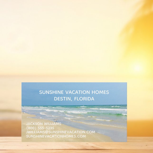Beach House Vacation Rental Real Anwesen Company Visitenkarte (Von Creator hochgeladen)