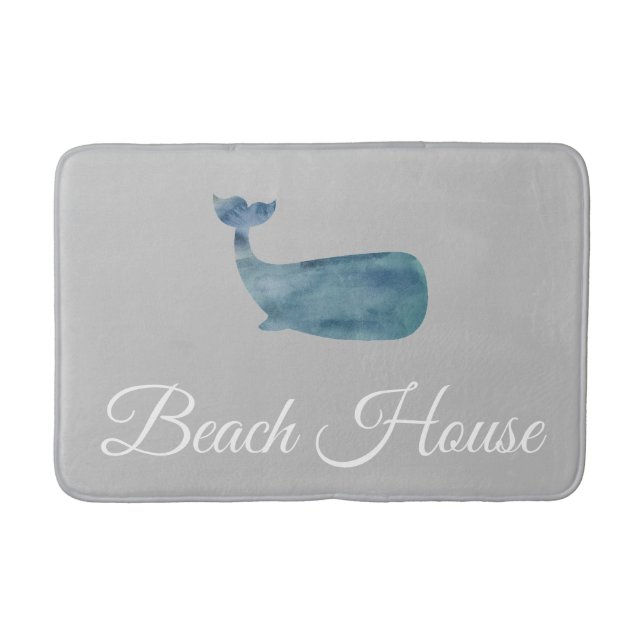 Beach House Whale Medium Bath Mat Badematte (Vorderseite)