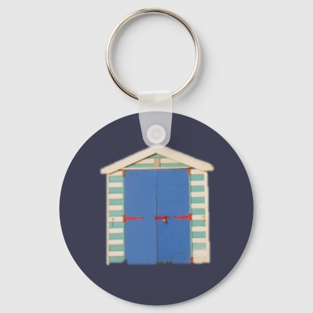 Beach Hut Keyring Schlüsselanhänger (Vorderseite)
