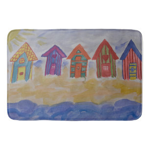 Beach Huts Bath Mat Badematte