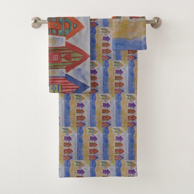 Beach Huts Handtuch Set (Insitu)