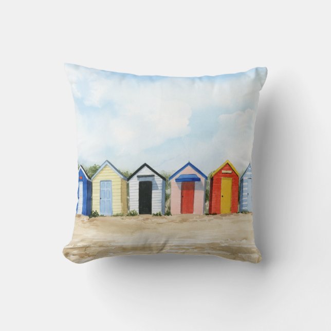 Beach Huts I Kissen (Vorderseite)
