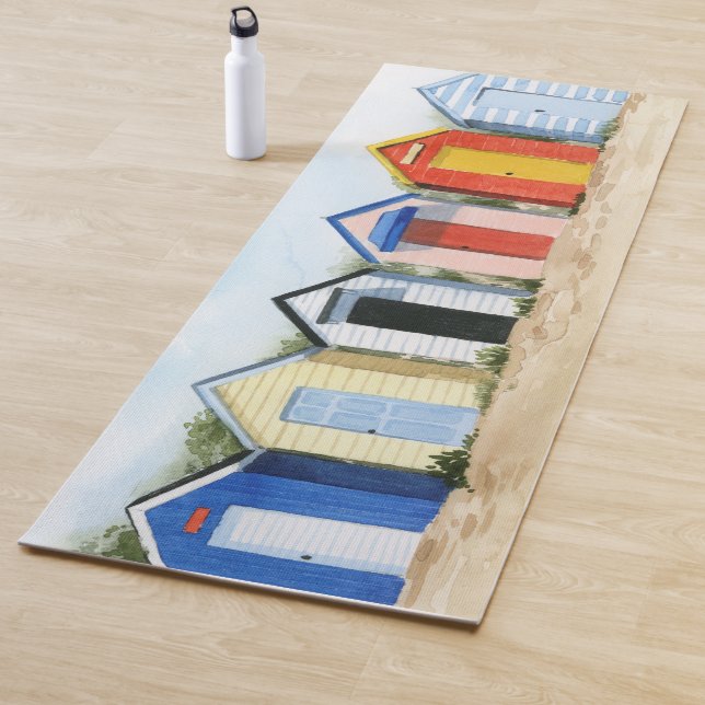 Beach Huts I Yogamatte (Beispiel)