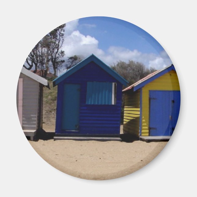 Beach Huts Melbourne 2 Magnet (Vorne)