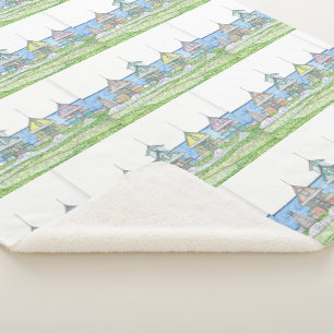 Beach Hütte Sherpa Blanket Sherpadecke