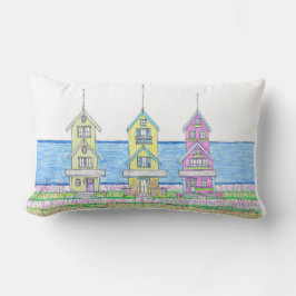 Beach Hütte Trio 2 Fushia Lumbar Pillow Kissen Für Draußen