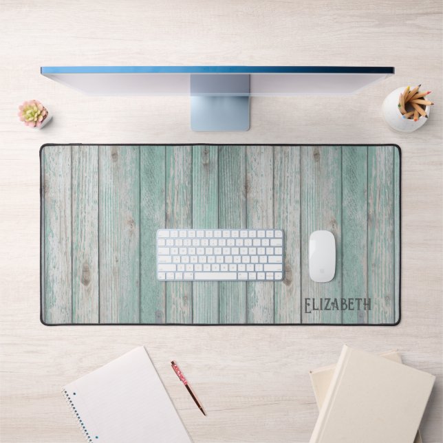 Beach Hütte Wood Personalisiert Schreibtischunterlage (Büro 1)