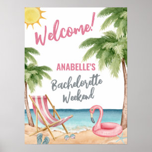 Beach Junggeselinnen-Abschied Begrüßungszeichen Poster