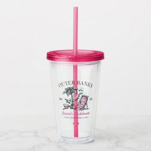 Beach Junggeselinnen-Abschied Custom Bridesmaid Ge Acryltrinkbecher